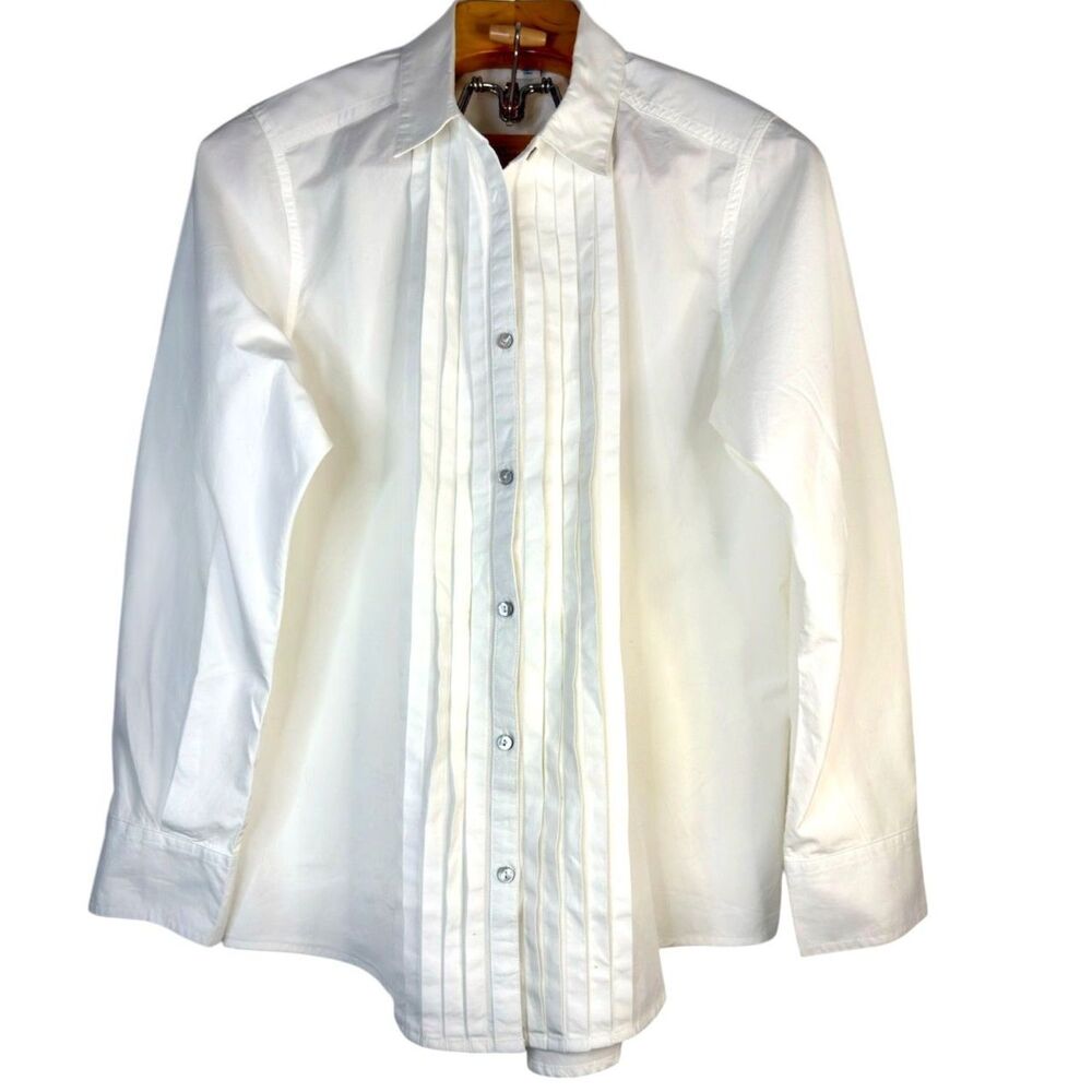 Sundance Classic Business White Button Down Shirt Size: M